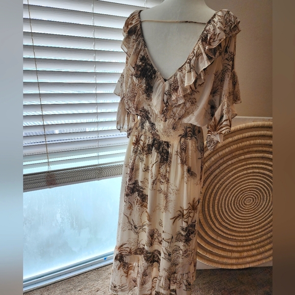 Sandro Ruffled Gauze Dress Sz.M - Picture 10 of 10